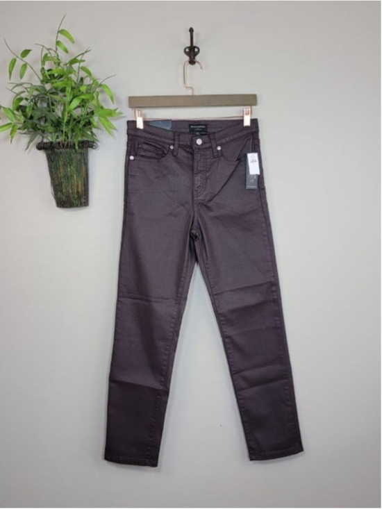 Banana Republic Denim - NEW Banana Republic High Rise Slim Fit Straight Let Coated Jeans Red Brown 4 27